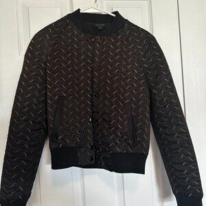 All Saints | Black and Tan Bomber Jacket | Size 4 | EUC